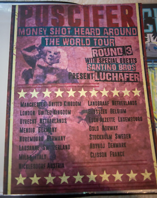 Puscifer Money Shot Round 3 Tour Poster - Signed